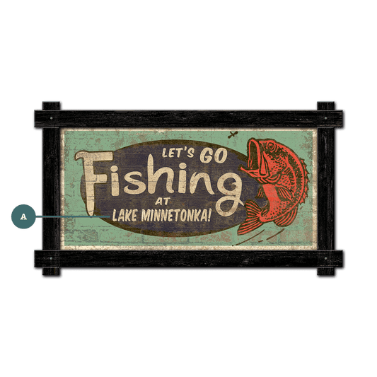 Let's Go Fishing - Framed Wall Art