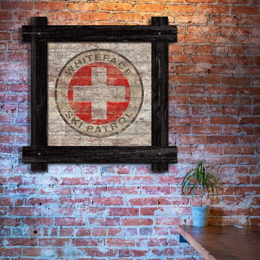 Vintage Ski Patrol Sign - Framed Wall Art