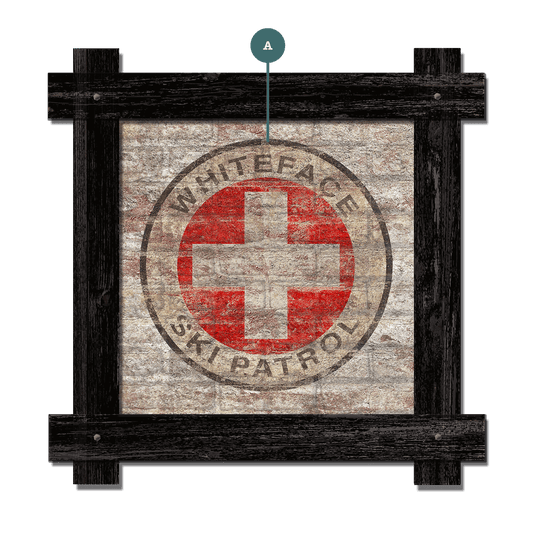 Vintage Ski Patrol Sign - Framed Wall Art