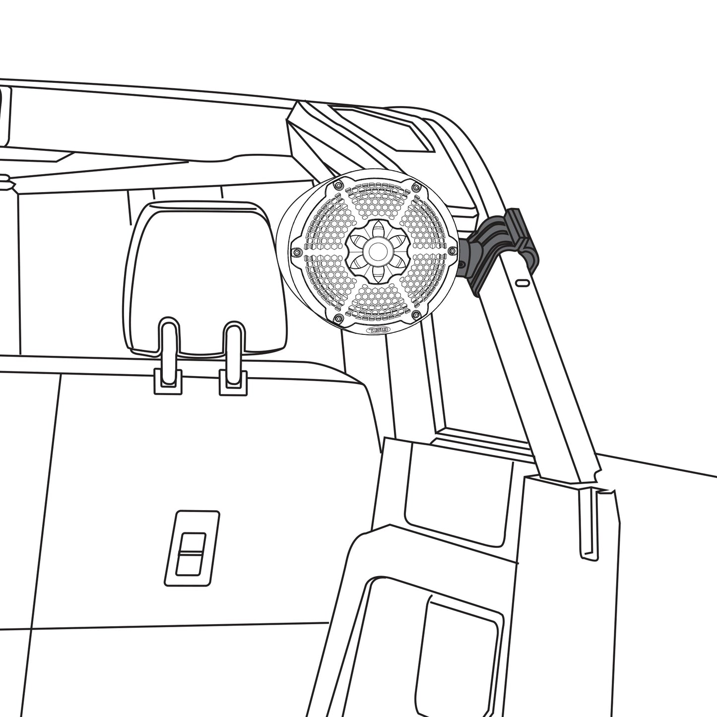 Ford Bronco 6th Gen OEM Roll Bar Clamps for Marine Towers NXL-X and CF-X Series.