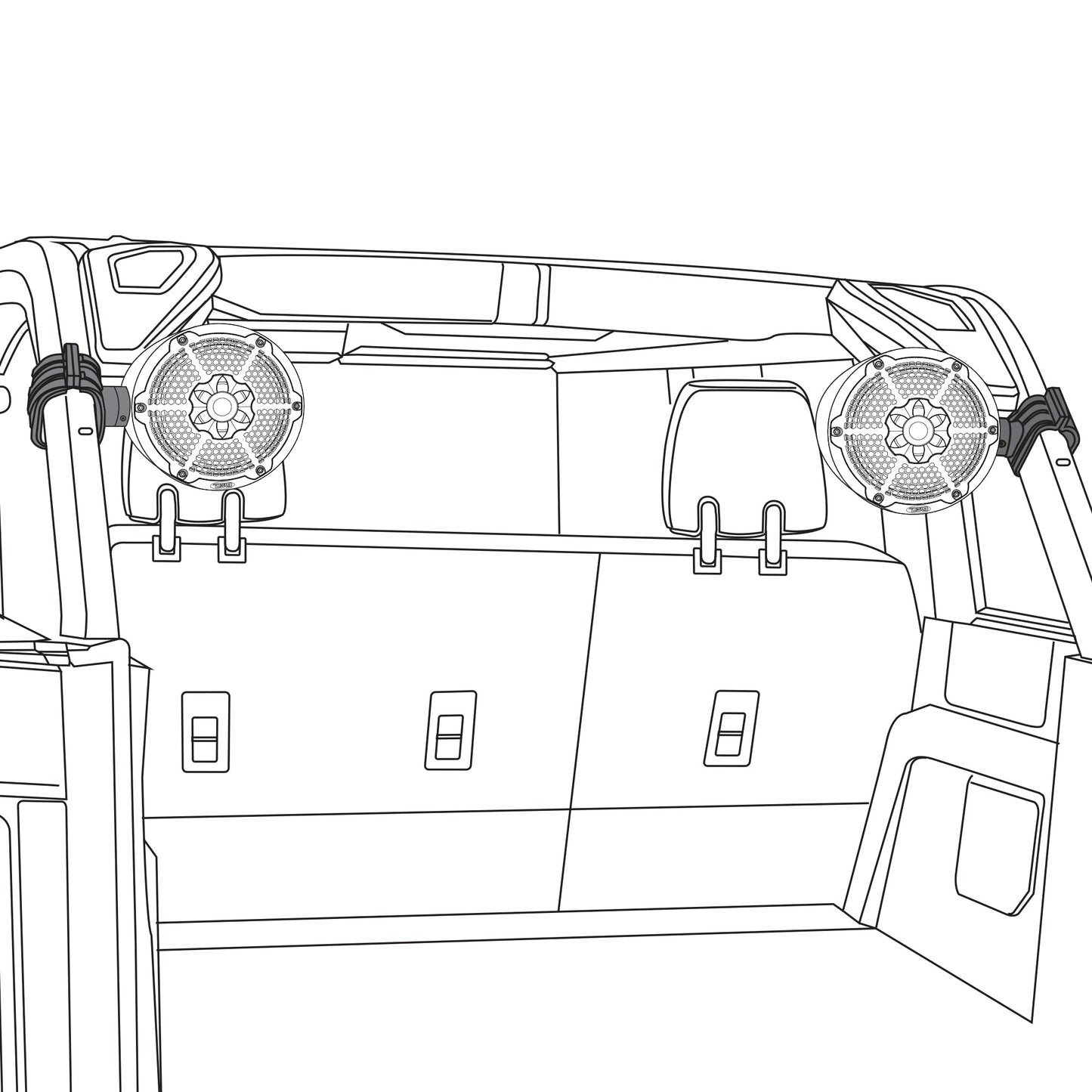 Ford Bronco 6th Gen OEM Roll Bar Clamps for Marine Towers NXL-X and CF-X Series.