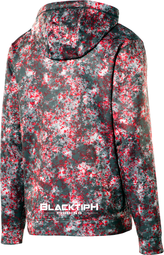 Deep Red Mineral Freeze Fleece Hooded Pullover