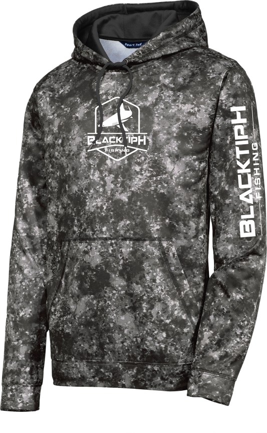 Black Mineral Freeze Fleece Hooded Pullover