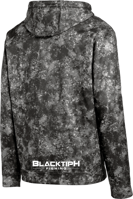 Black Mineral Freeze Fleece Hooded Pullover
