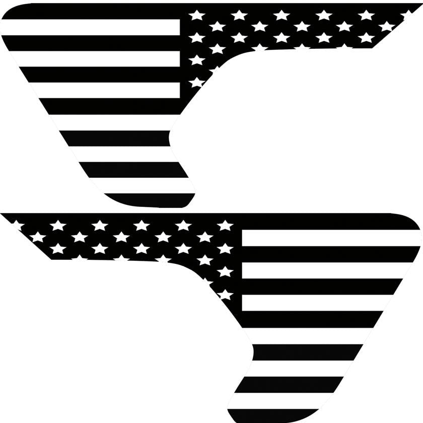Black and White Flag Inserts & Vent Decals Bundle