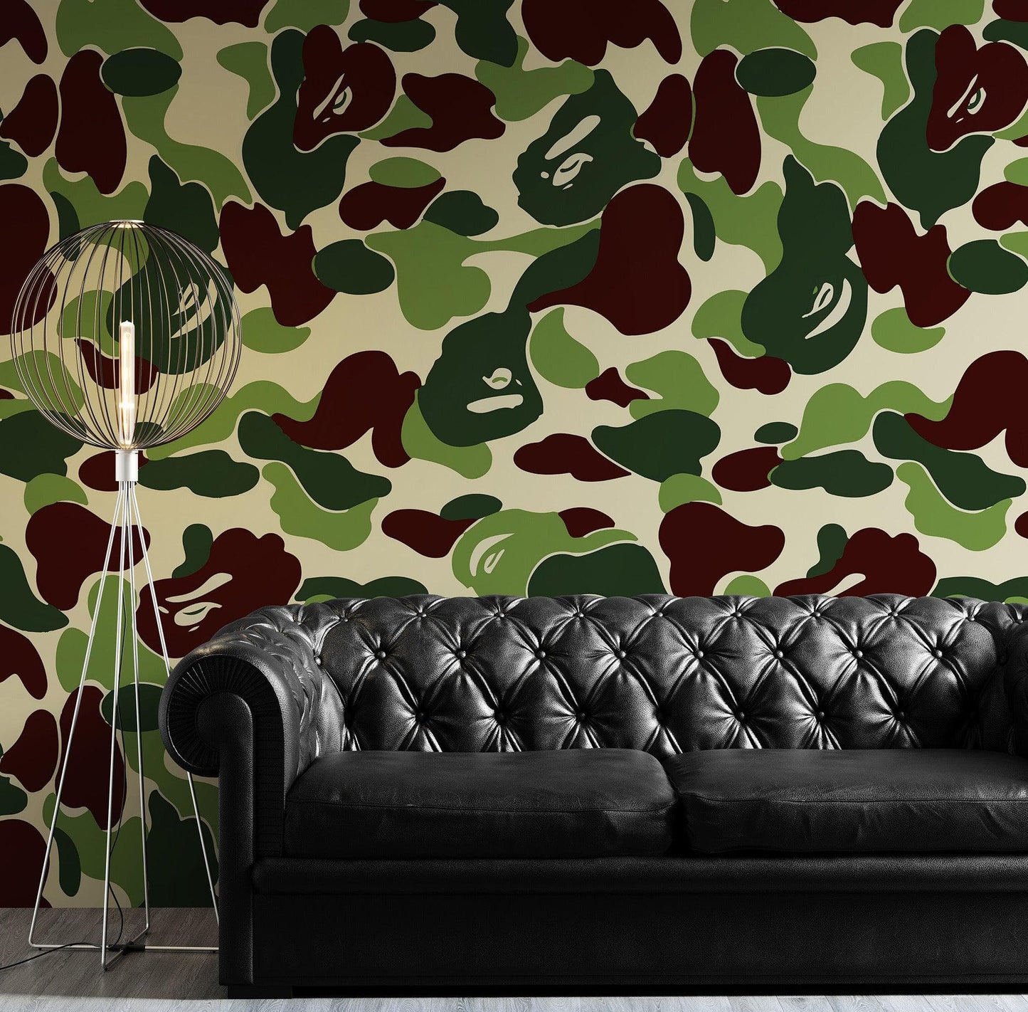Bape Camo Wallpaper Mural. Blue Camo Streetwear Hype Beast Aesthetics. #7027