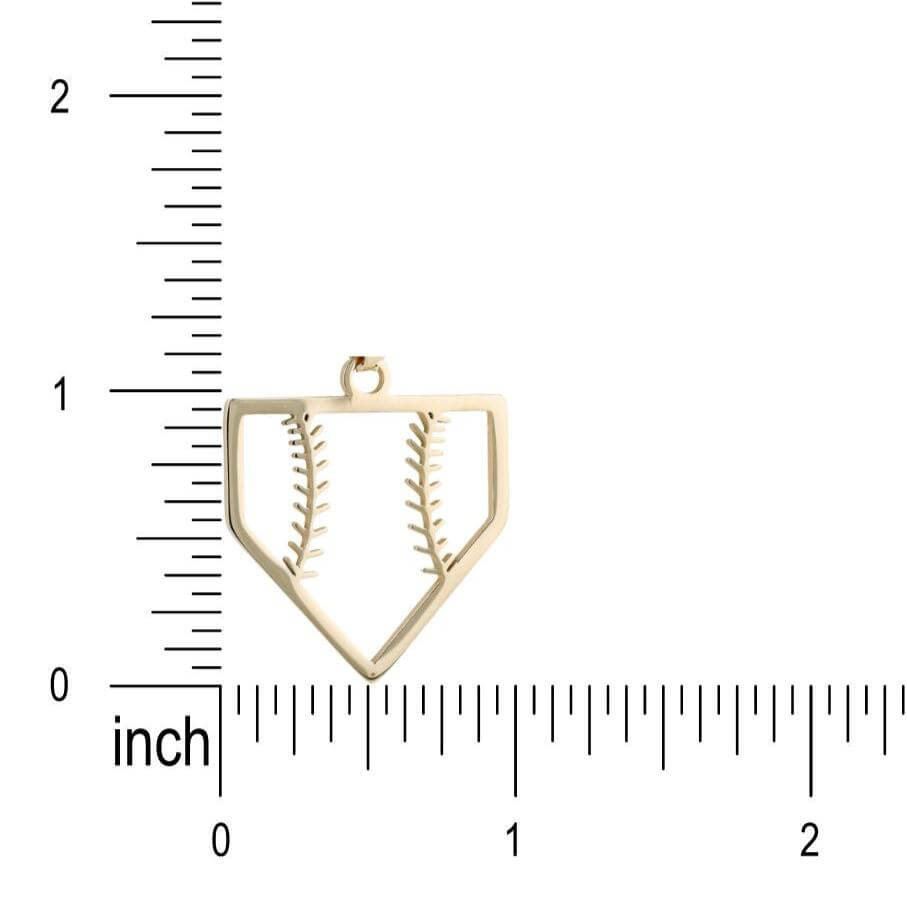 Home Plate Baseball Necklace