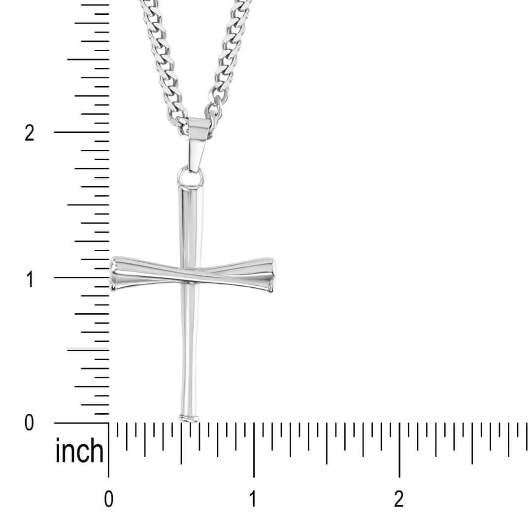 3.0 Baseball Bat Cross Necklace