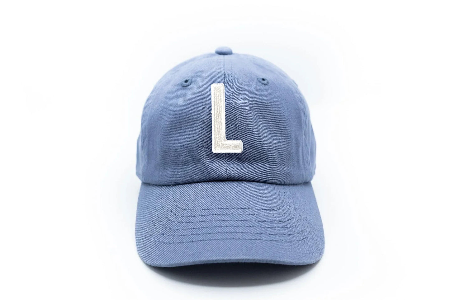 Dusty Blue Letter Baseball Hat
