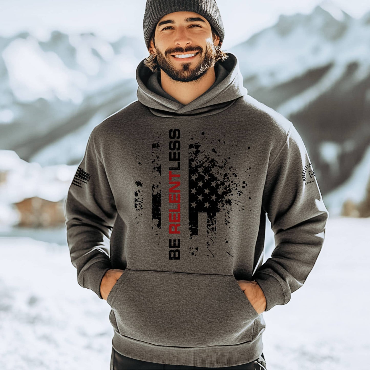 Be Relentless | Front | R | Men's Hoodie