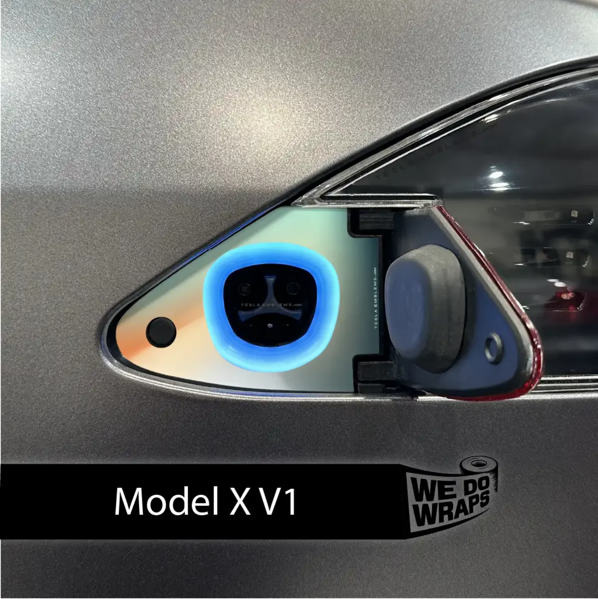 Beachy Gradient Tesla Charge Port Wrap | Model X