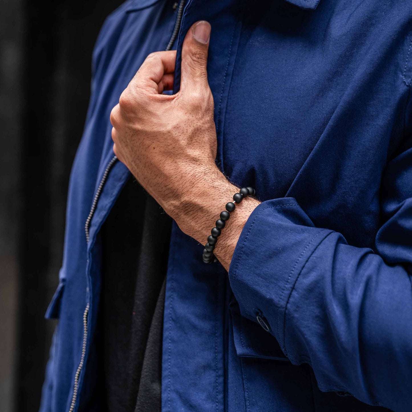 Spiritual Bead Set 8mm - Black Onyx & Riverstone