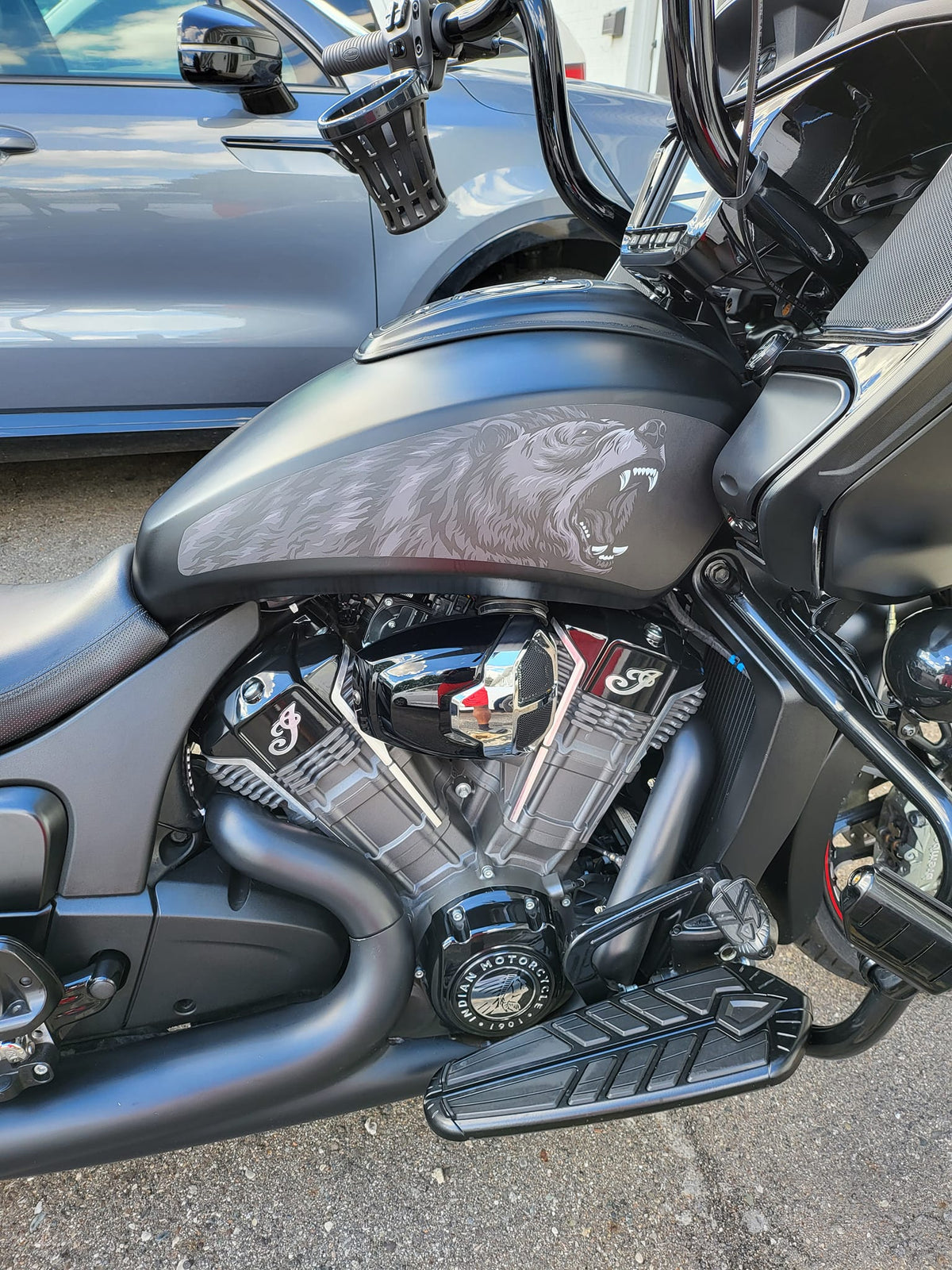 Bear (B&W) Tank Decal Set for Indian Powerplus lineup