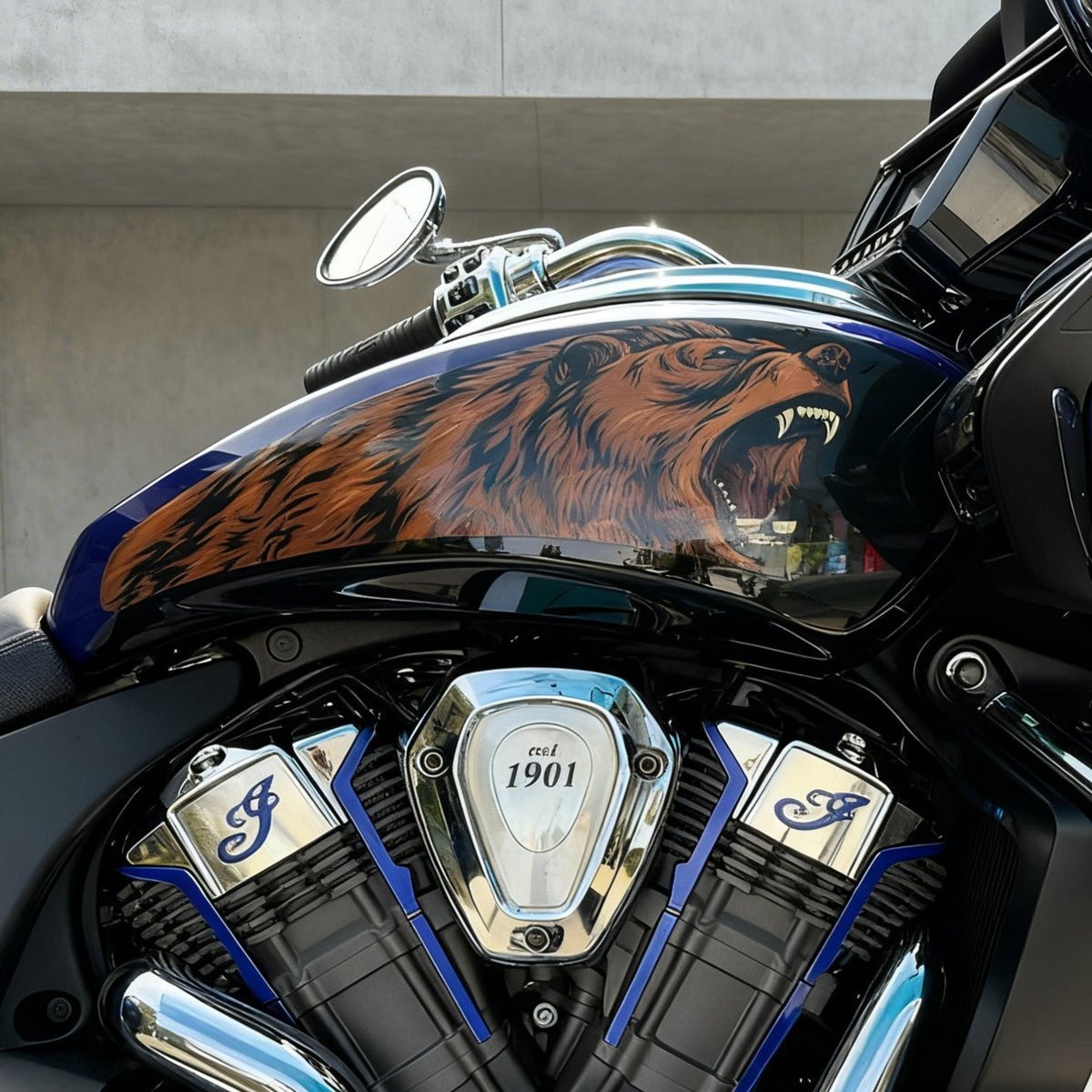 Bear (Color) Tank Decal Set for Indian Powerplus lineup