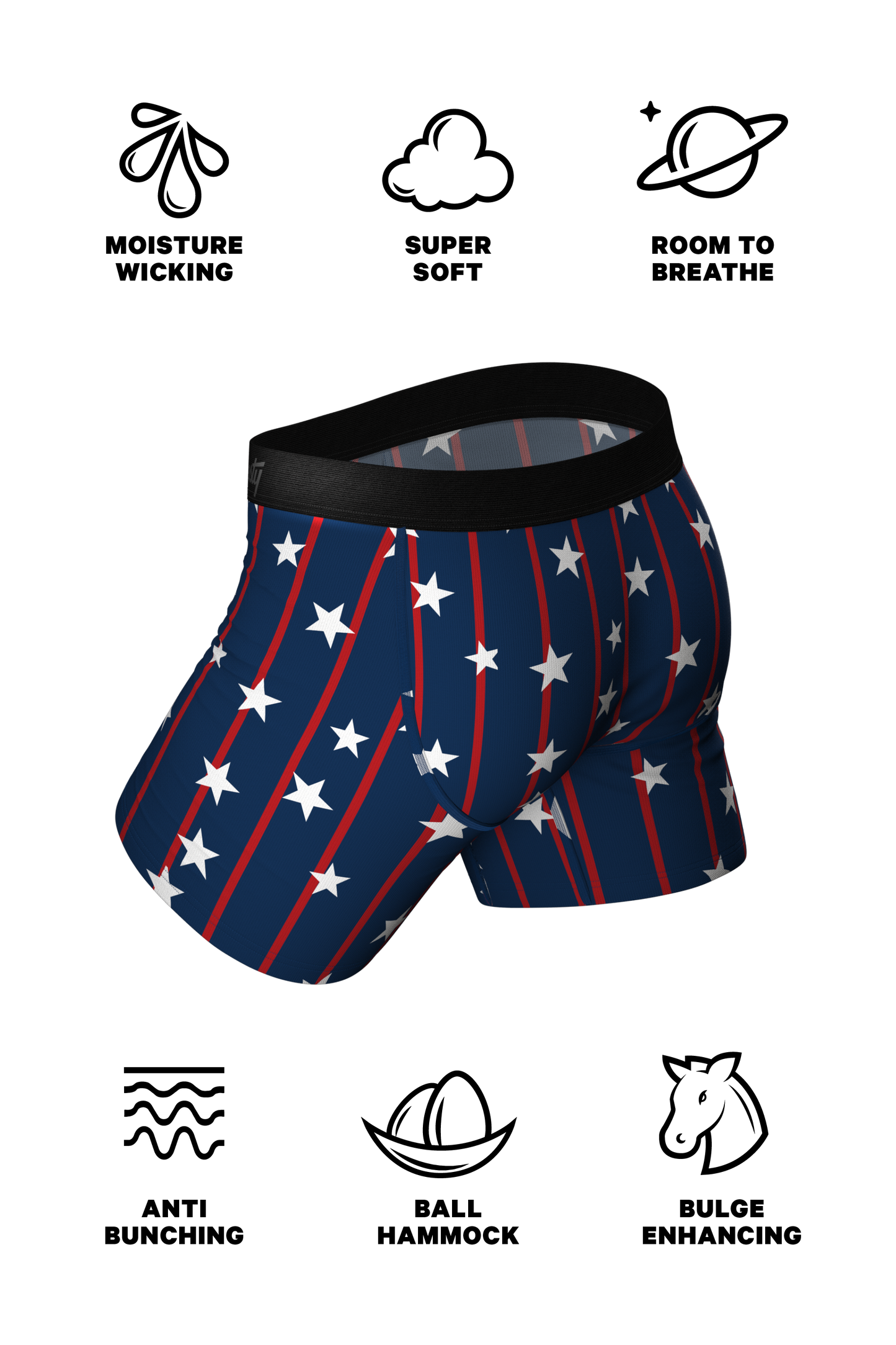 The Bearly Theres | USA Grizzly Bear Ball Hammock® Pouch Underwear with Fly