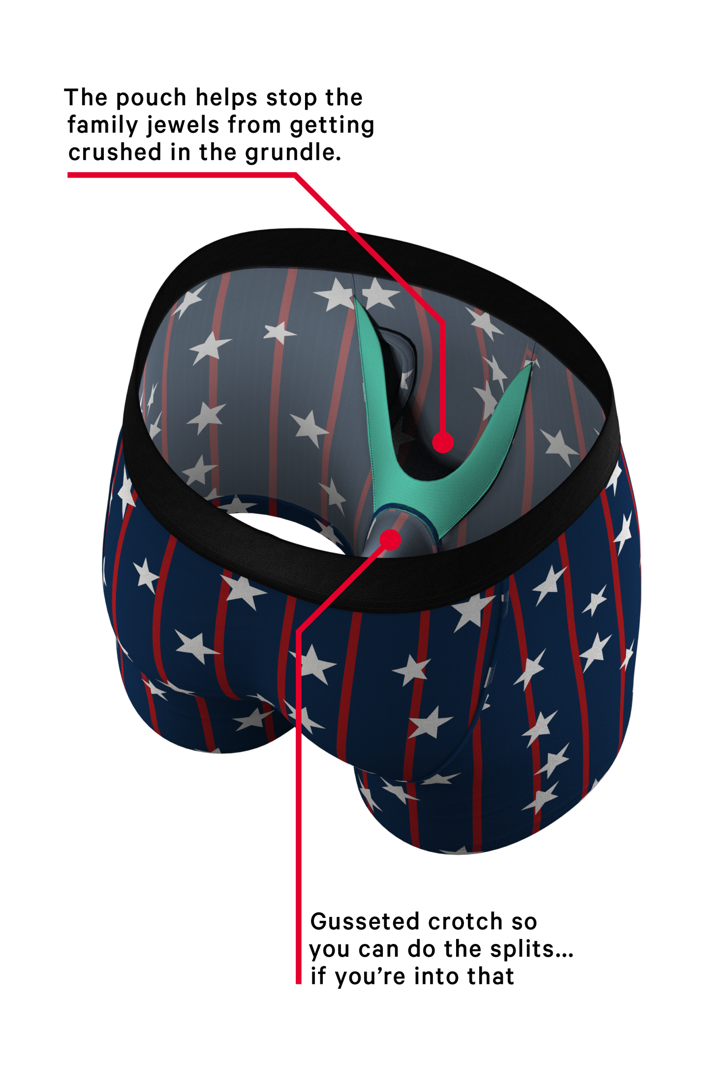 The Bearly Theres | USA Grizzly Bear Ball Hammock® Pouch Underwear with Fly