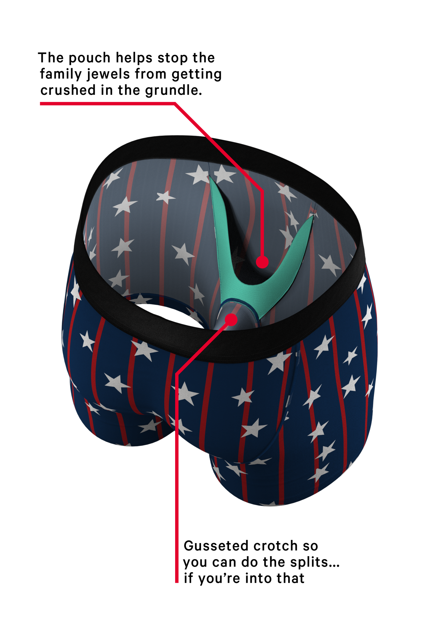The Bearly Theres | USA Grizzly Bear Ball Hammock® Pouch Underwear