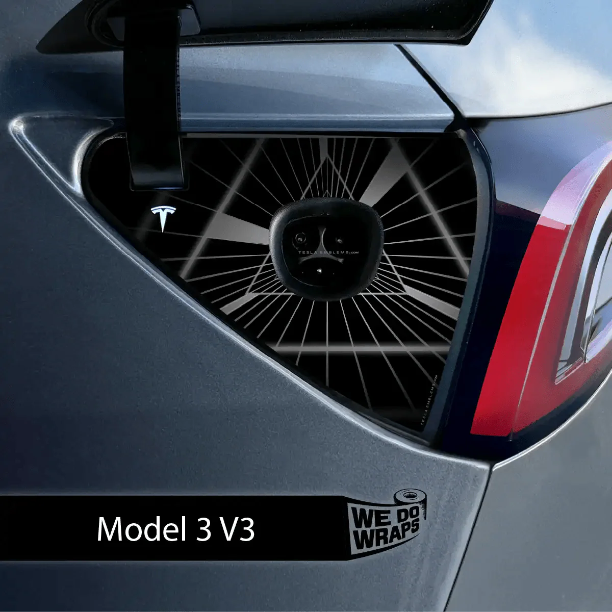 Beast Mode Tesla Charge Port Wrap | Model 3