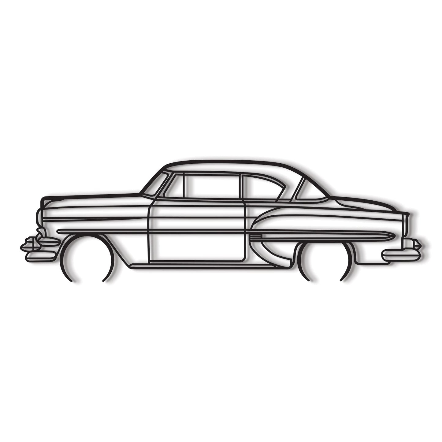 1954 Bel Air Detailed Metal Car Wall Art - MT0031