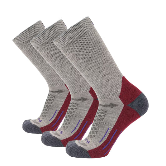3 Pack Berry - Hike Crew Midweight Merino Wool Sock