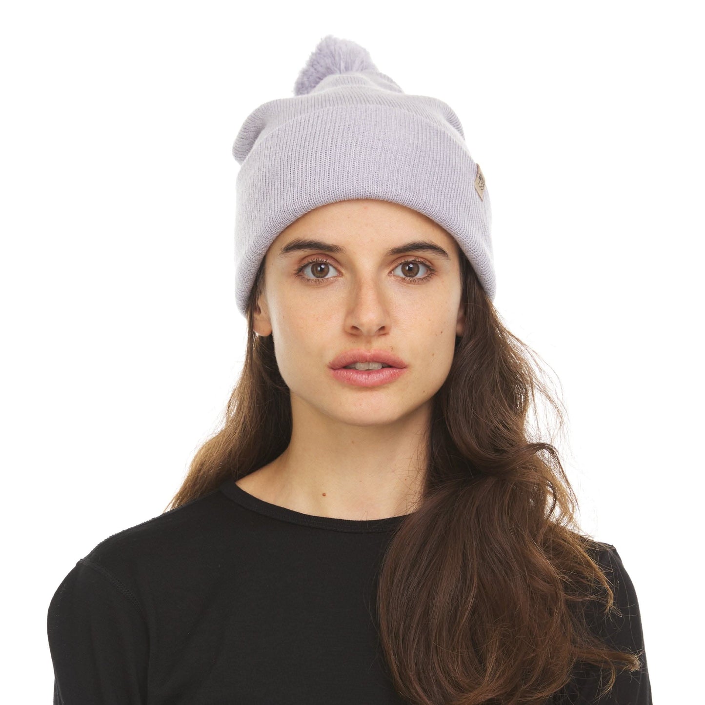 100% Merino Wool Knit Cuff Pom Beanie - Midweight