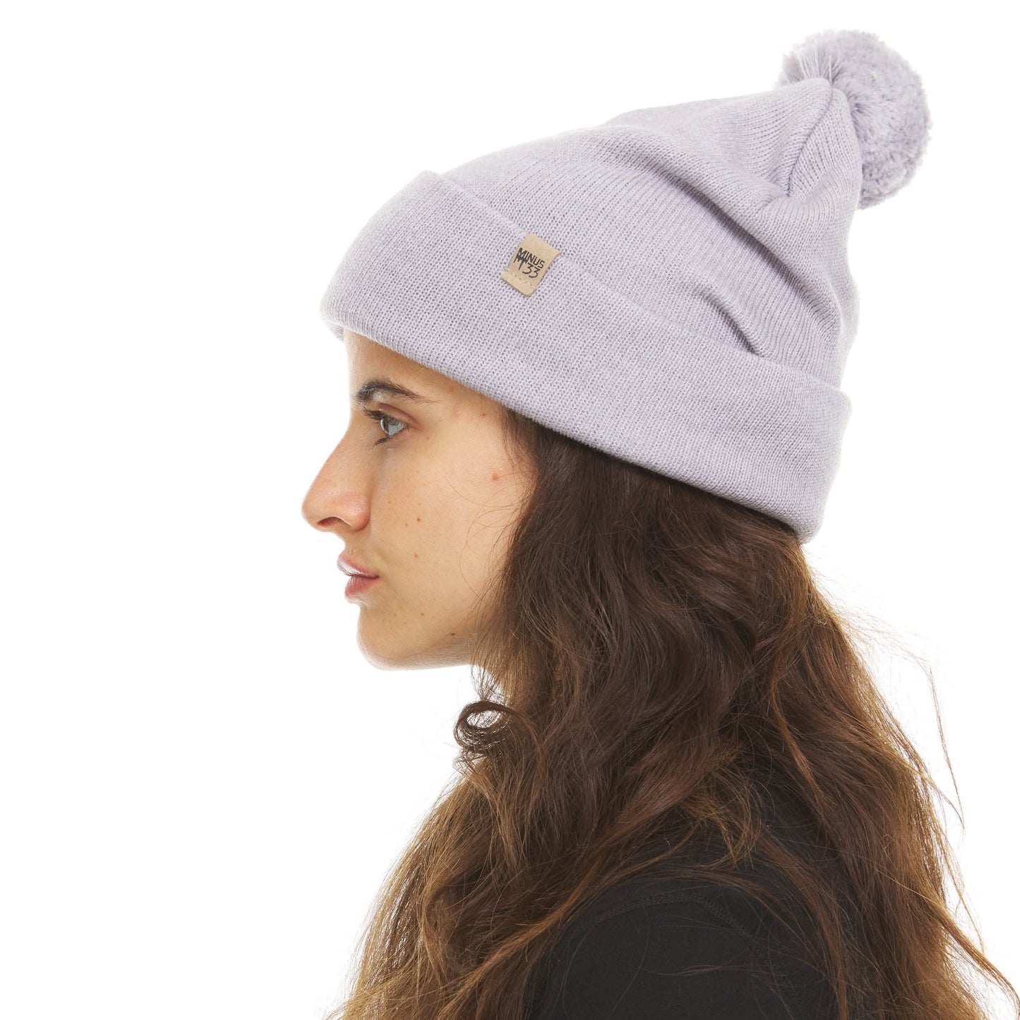 100% Merino Wool Knit Cuff Pom Beanie - Midweight