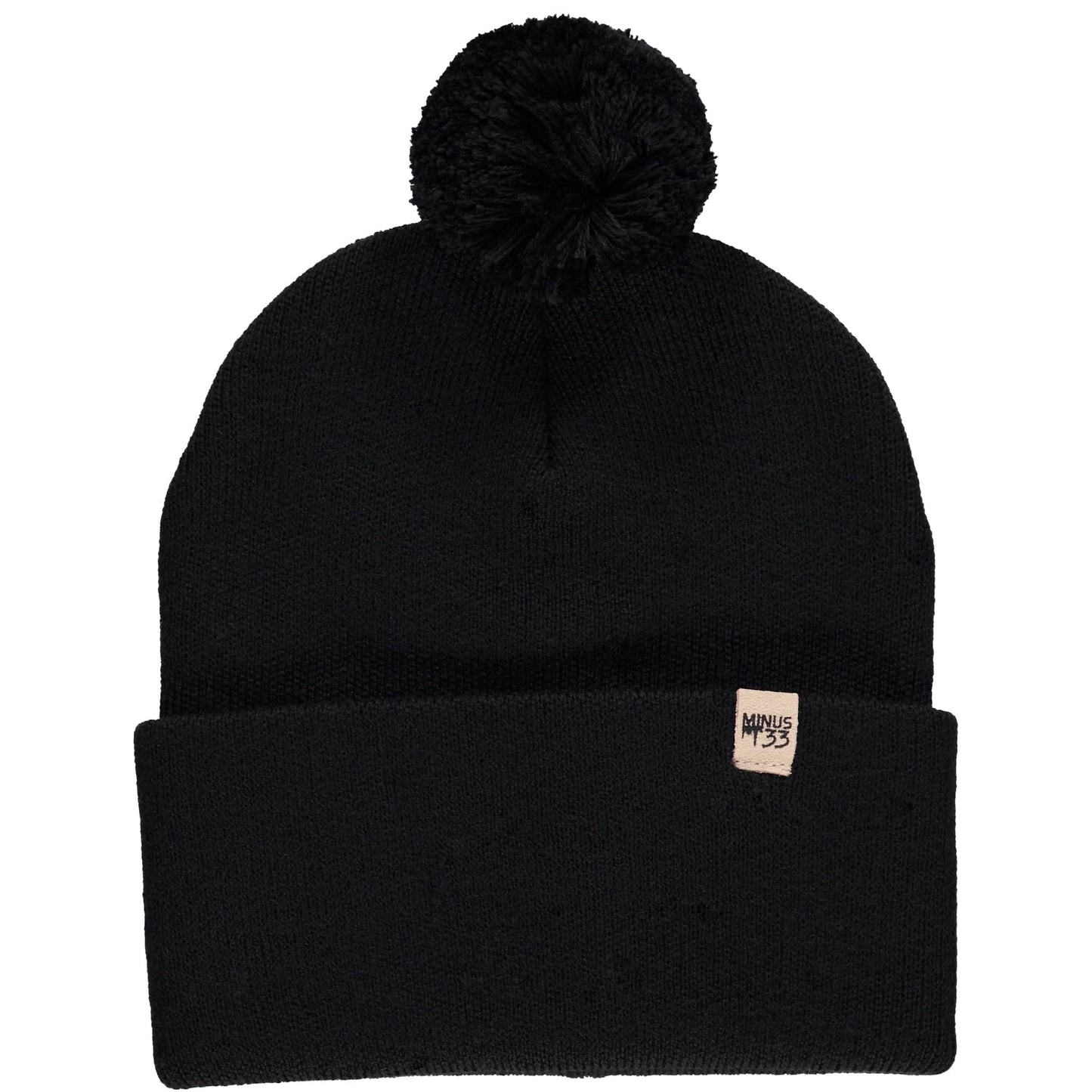 100% Merino Wool Knit Cuff Pom Beanie - Midweight