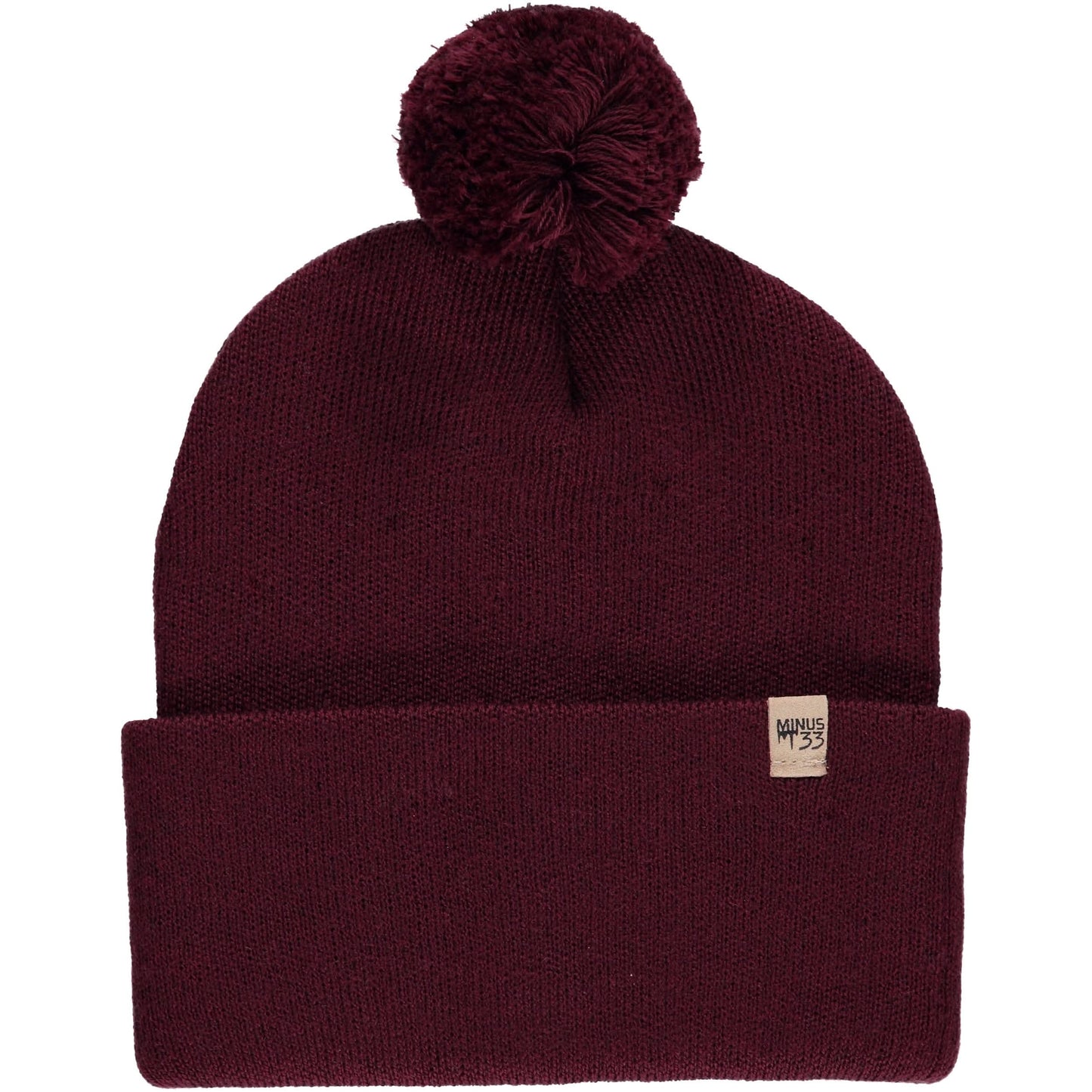 100% Merino Wool Knit Cuff Pom Beanie - Midweight