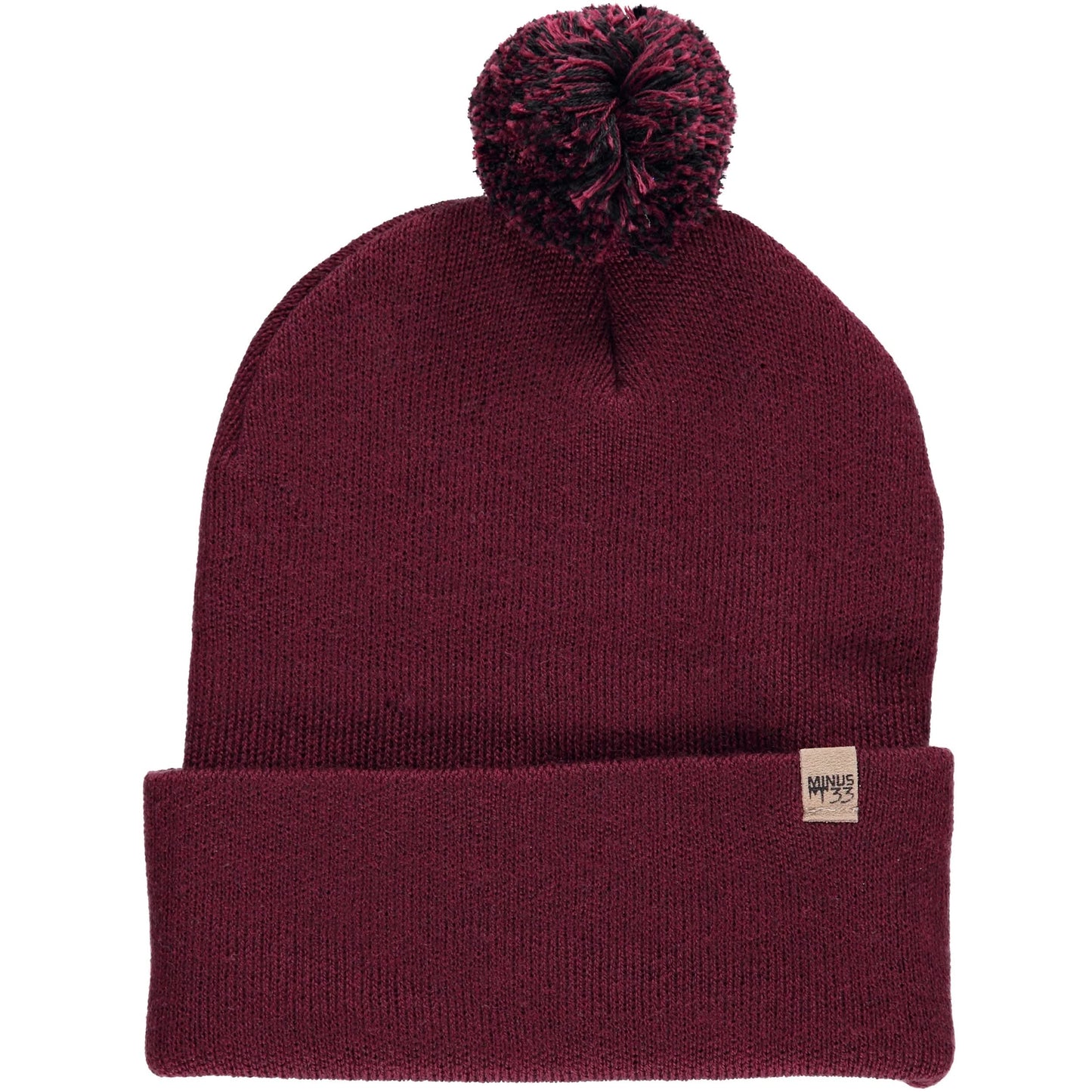 100% Merino Wool Knit Cuff Pom Beanie - Midweight