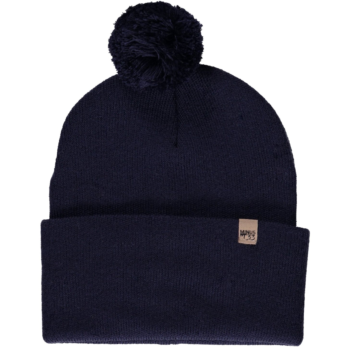 100% Merino Wool Knit Cuff Pom Beanie - Midweight