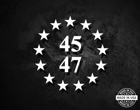 Betsy Ross 45 47 - President Trump Decal