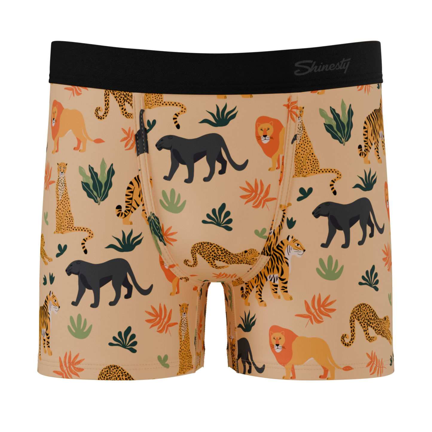 The Big Cat Conga | Safari Animals Youth Boxer Briefs