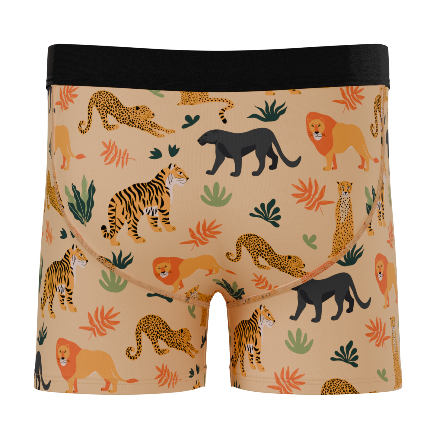 The Big Cat Conga | Safari Animals Youth Boxer Briefs