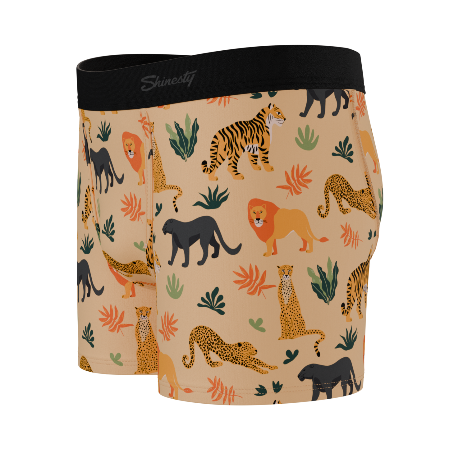 The Big Cat Conga | Safari Animals Youth Boxer Briefs
