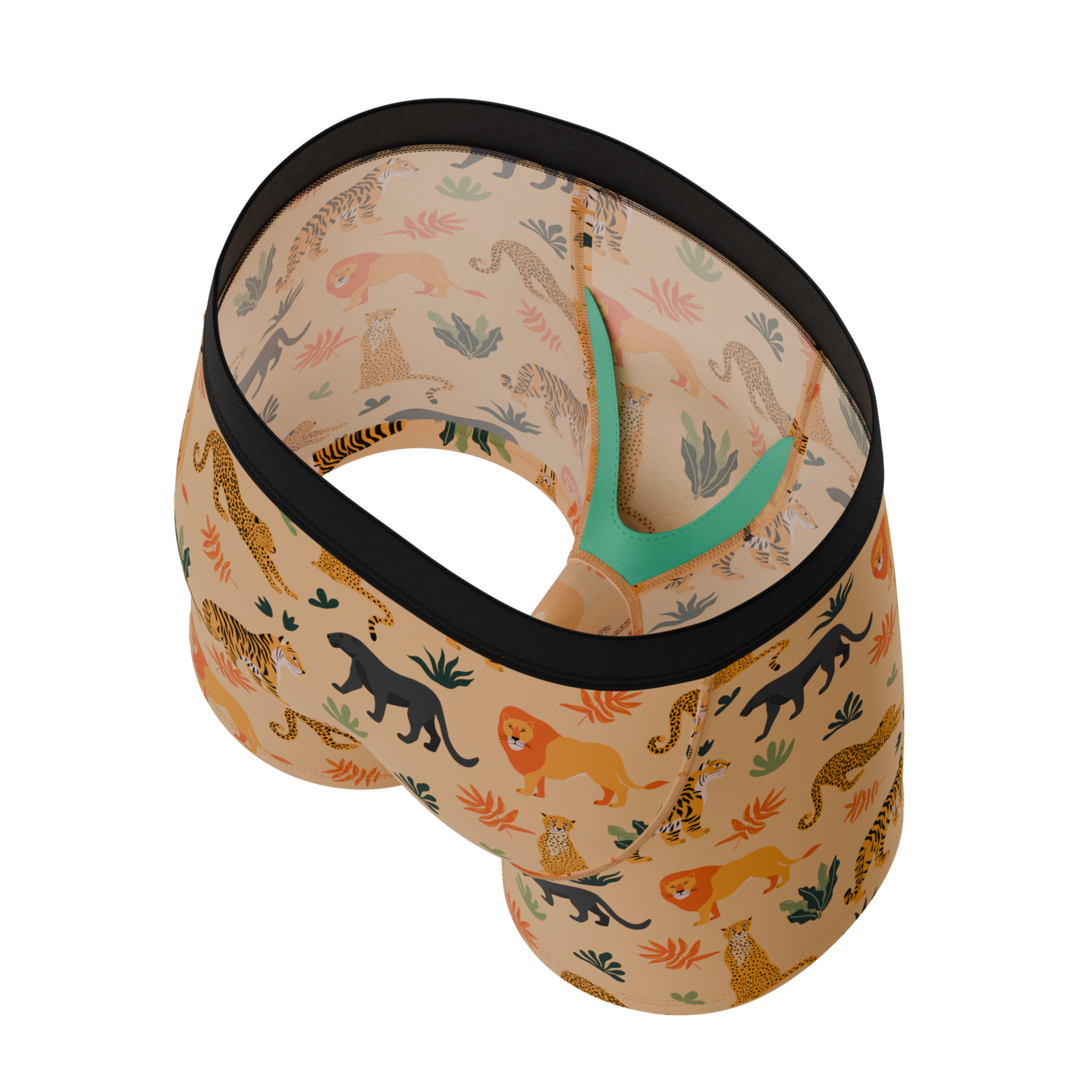 The Big Cat Conga | Safari Animals Youth Boxer Briefs