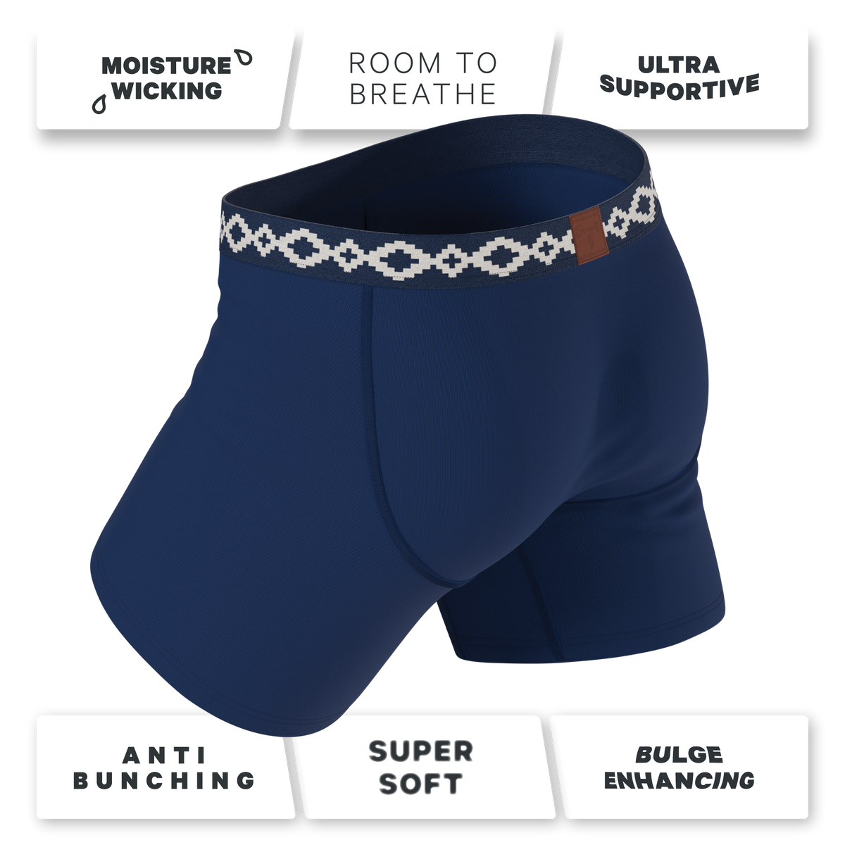 The Big Corbina Blue | La Matera x Shinesty Navy Ball Hammock® Pouch Underwear With Fly