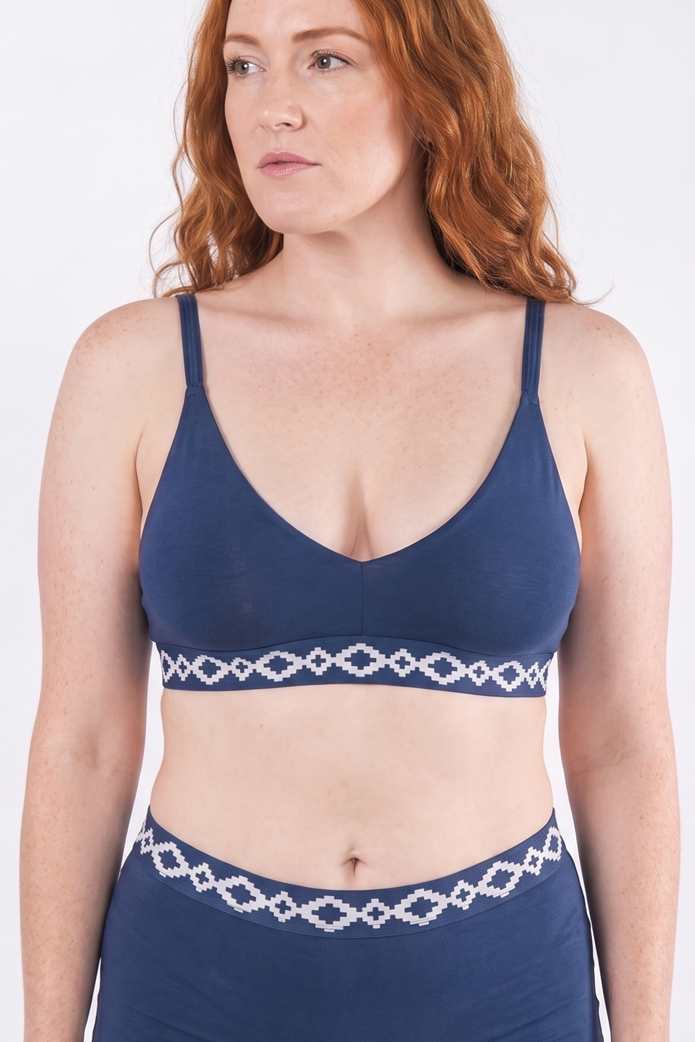 The Big Corbina Blue | La Matera x Shinesty Navy Boob Hammock™ Plunge Bralette