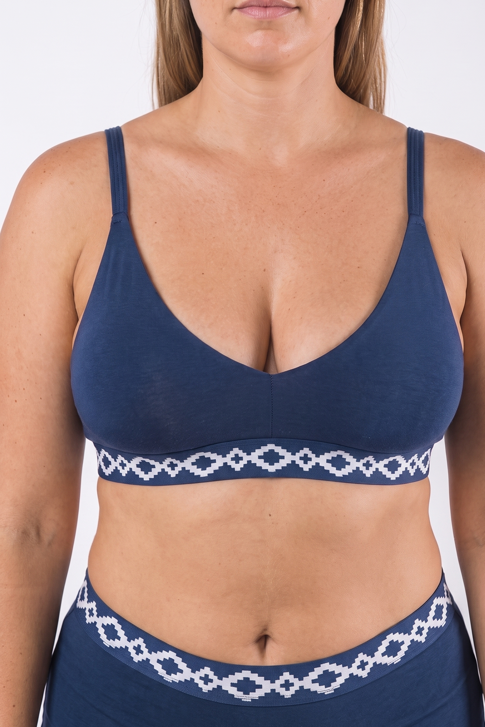 The Big Corbina Blue | La Matera x Shinesty Navy Boob Hammock™ Plunge Bralette