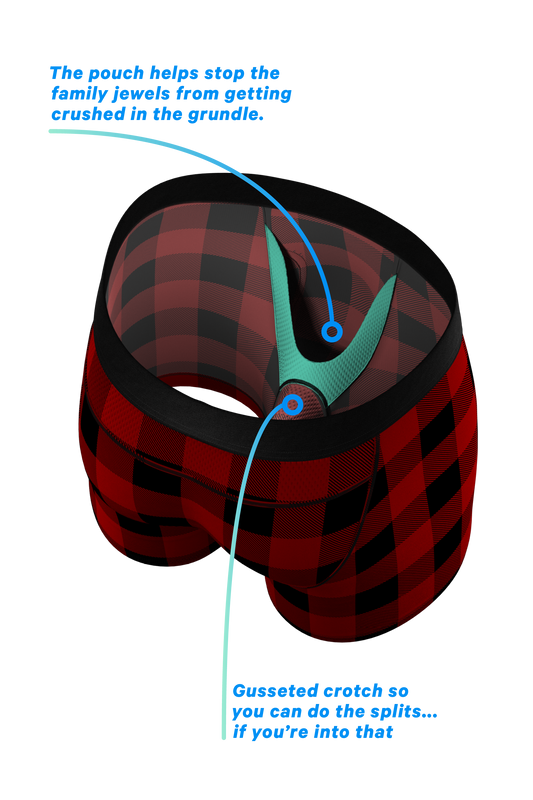 The Red & Black Lumberjack | Buffalo Check paradICE™ Cooling Ball Hammock® Underwear With Fly