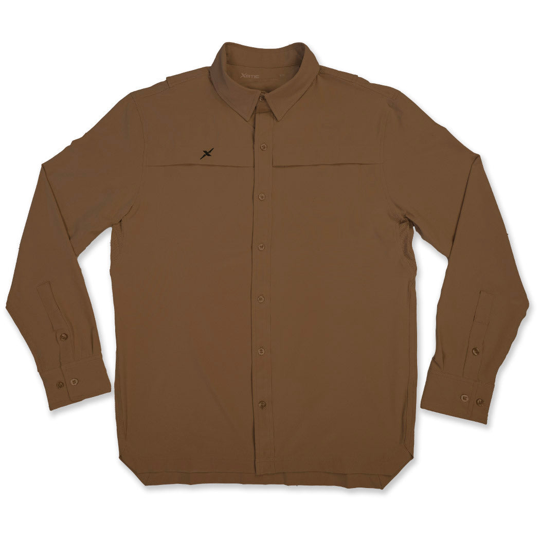 Long Sleeve Solid Lifestyle Button Down w/ REPEL-X