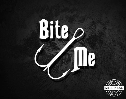 Bite Me Treble Hook Decal