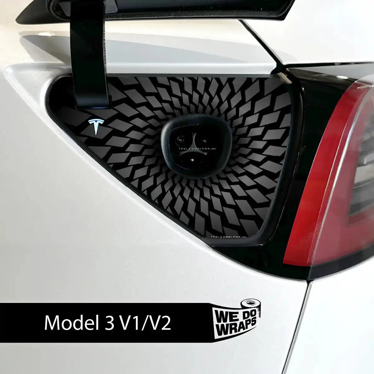 Black Hole Tesla Charge Port Wrap | Model 3