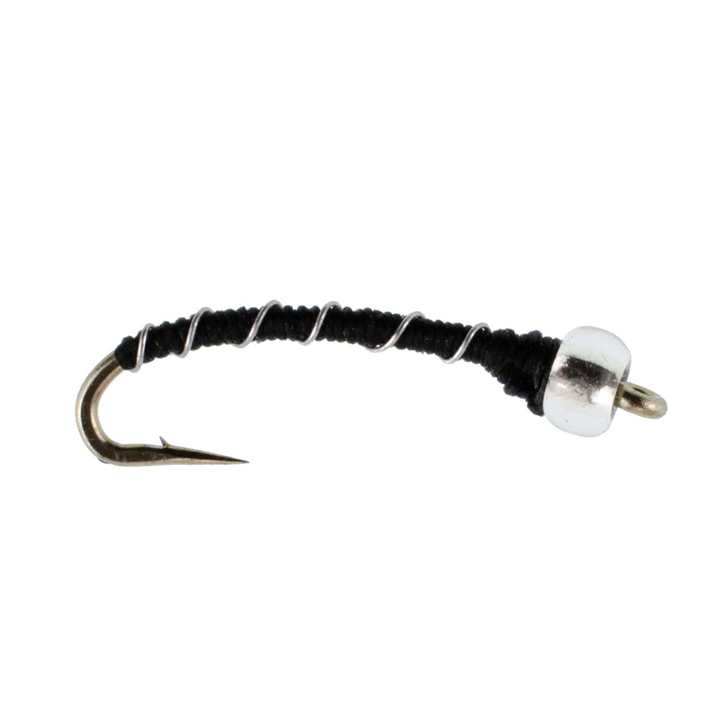 Black Mercury Midge - Glass Bead Head - 6 Flies Size 18