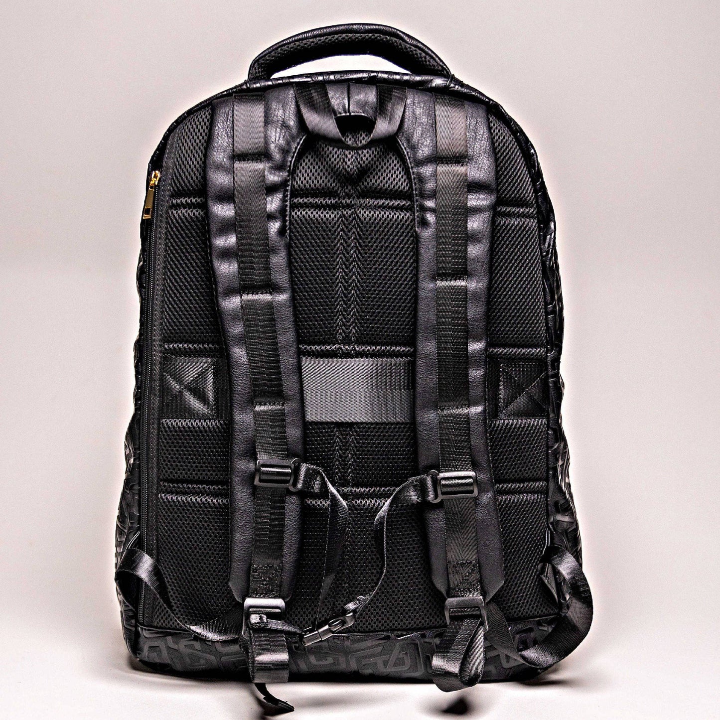 Black Monogram Leather Commuter Bag