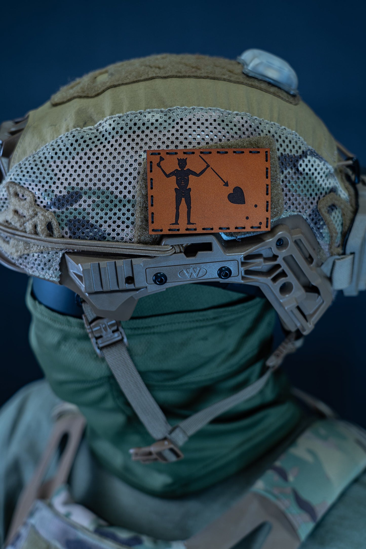 Black Beards Flag Leather Patch