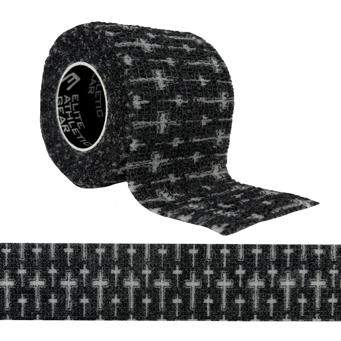 Faith Cross Black Self Stick Athletic Tape
