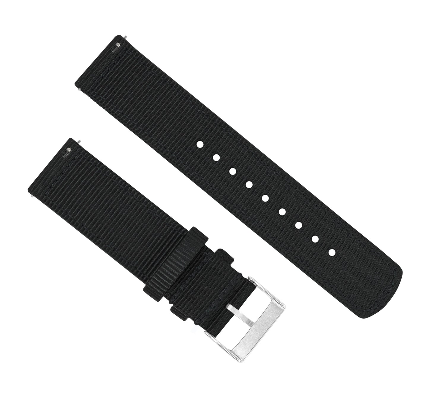 Black Two Piece NATO® style Watch Band