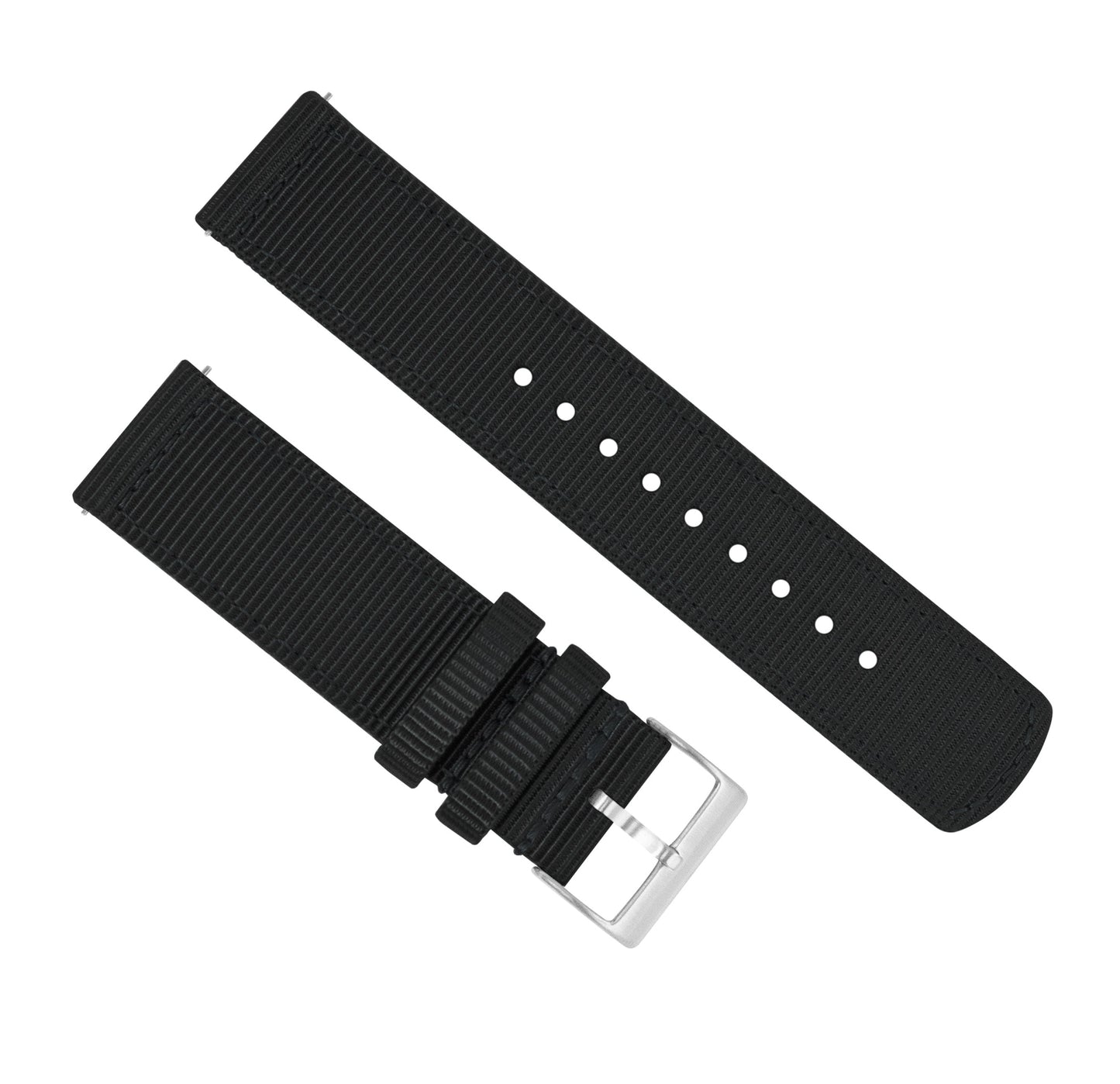 Black Two Piece NATO® style Watch Band