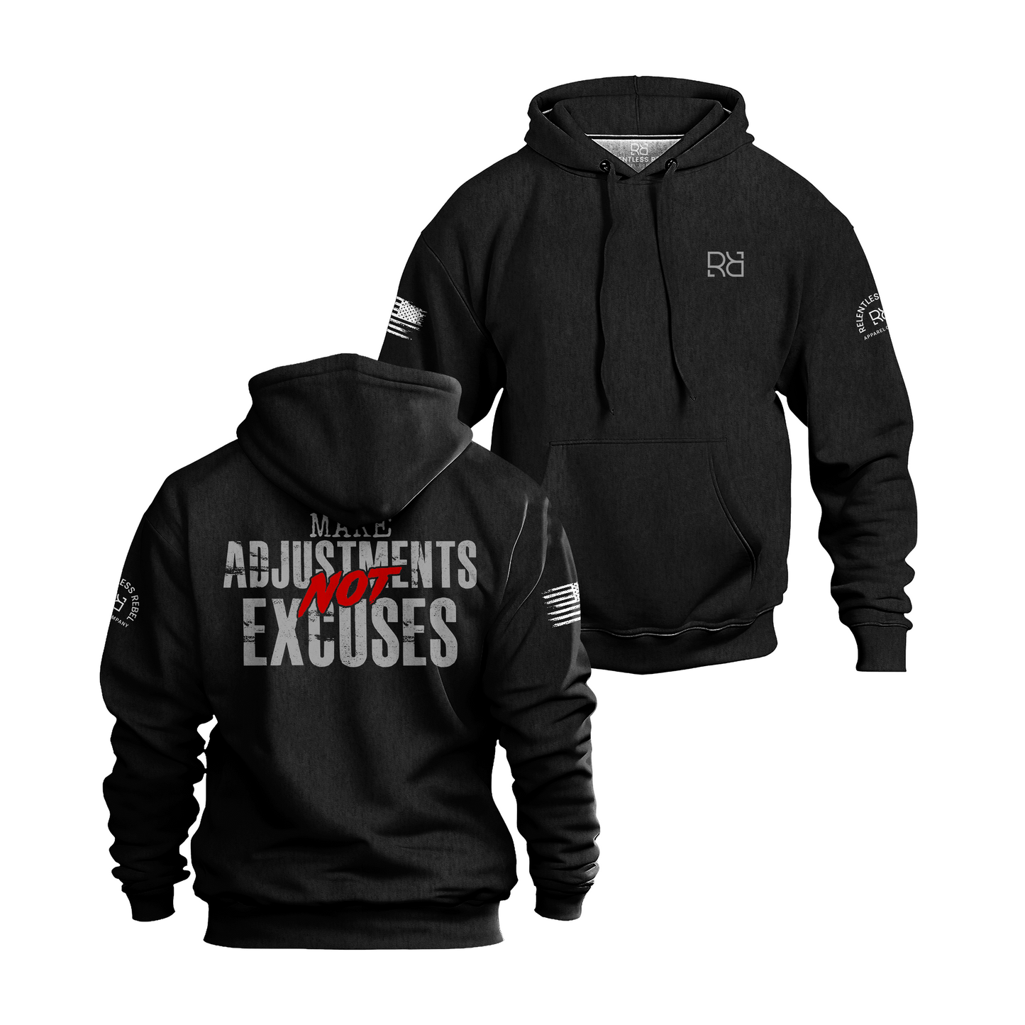 Make Adjustments Not Excuses | 3 | Men's Hoodie