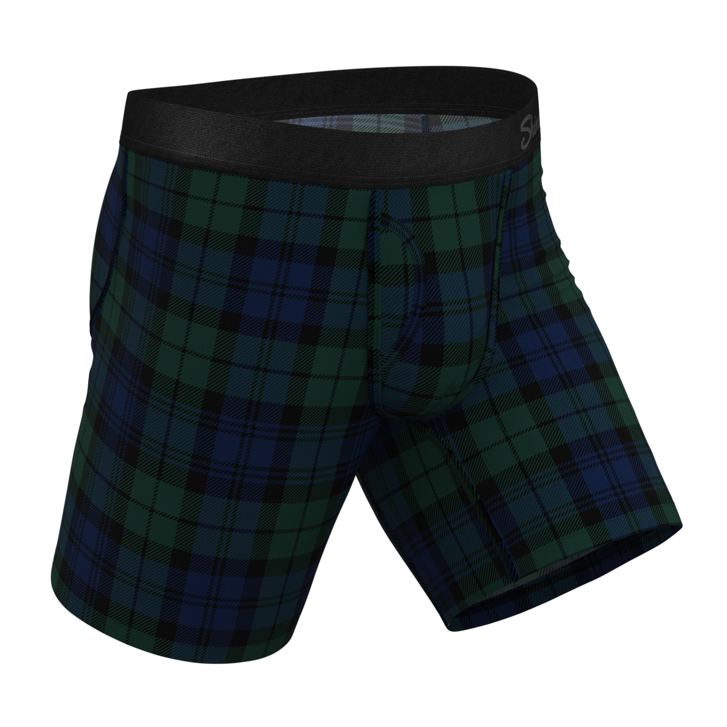 The Black Watch | Tartan Plaid Long Leg Ball Hammock® Pouch Underwear With Fly